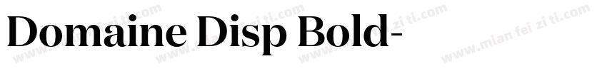 Domaine Disp Bold字体转换